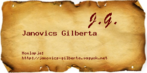 Janovics Gilberta névjegykártya